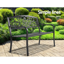 Load image into Gallery viewer, Classy Cast Iron Garden Bench - Black
