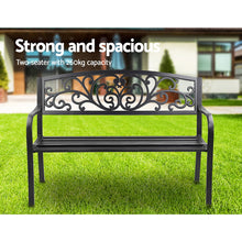 Load image into Gallery viewer, Classy Cast Iron Garden Bench - Black

