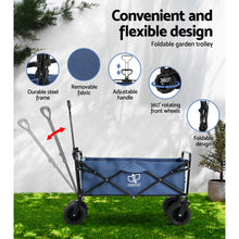 Load image into Gallery viewer, Gardeon Foldable Wagon Cart Trolley Cart Collapsible Beach Outdoor Garden Cart

