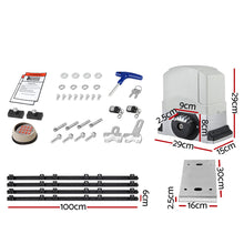 Load image into Gallery viewer, LockMaster Electric Sliding Gate Opener 1200KG Keypad 4M
