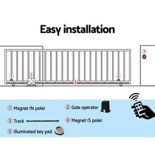 Load image into Gallery viewer, Lockmaster Automatic Sliding Gate Opener Kit Keypad 6M 1000KG

