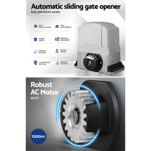 Load image into Gallery viewer, Lockmaster Automatic Sliding Gate Opener Kit Keypad 4M 1200KG
