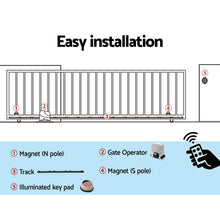 Load image into Gallery viewer, Lockmaster Automatic Sliding Gate Opener Kit Keypad 6M 1200KG

