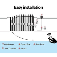 Load image into Gallery viewer, LockMaster Swing Gate Opener Automatic Full Solar Power 10W 600KG

