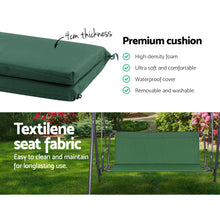 Load image into Gallery viewer, 3 Seater Garden Backyard Canopy Swing Chair - Dark Green
