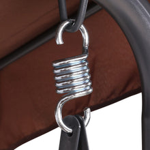 Load image into Gallery viewer, 3 Seater Outdoor Canopy Swing Chair - Coffee
