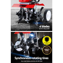 Load image into Gallery viewer, Giantz 72CC Garden Cultivator Tiller Petrol Rotary Hoe 16 Tines Rototiller
