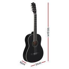 Load image into Gallery viewer, Alpha 39 Inch Classical Guitar Wooden Body Nylon String Beginner Gift Black
