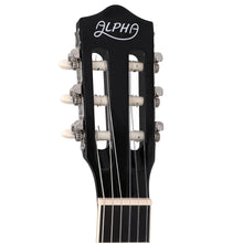 Load image into Gallery viewer, Alpha 39 Inch Classical Guitar Wooden Body Nylon String Beginner Gift Black
