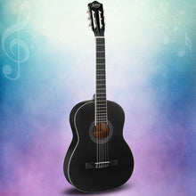Load image into Gallery viewer, Alpha 39 Inch Classical Guitar Wooden Body Nylon String Beginner Gift Black
