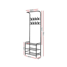 Load image into Gallery viewer, Clothes Rack Coat Stand - Metal Black
