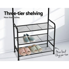 Load image into Gallery viewer, Clothes Rack Coat Stand - Metal Black
