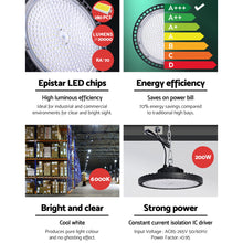 Load image into Gallery viewer, Leier LED High Bay Lights Light 200W Industrial Workshop Warehouse Gym BK
