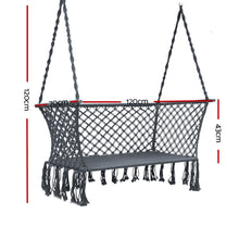 Load image into Gallery viewer, Portable Patio 2 Person Rope Swing Hammocks Chair
