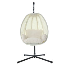 Load image into Gallery viewer, Exotic Egg Hanging Pod Swing Chair with Stand - Cream
