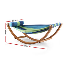 Load image into Gallery viewer, Keezi Kids Timber Hammock Bed Swing - Blue
