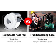 Load image into Gallery viewer, Giantz Air Hose Reel 20m Retractable Rewind Swivel Wall Mount Compressor Garage
