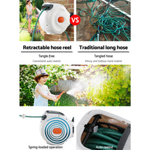Load image into Gallery viewer, Greenfingers Retractable Hose Reel 30M Garden Water Brass Spray Gun Auto Rewind
