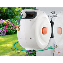 Load image into Gallery viewer, Greenfingers Retractable Hose Reel 30M Garden Water Brass Spray Gun Auto Rewind
