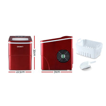 Load image into Gallery viewer, 2L Portable Home Bar Benchtop Easy Quick Ice Cube Maker - Red
