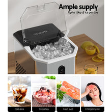 Load image into Gallery viewer, Devanti Portable Ice Maker Machine Ice Cube 12kg Bar Countertop Stainless Steel
