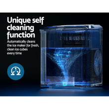 Load image into Gallery viewer, Devanti Portable Ice Maker Machine Ice Cube 12kg Bar Countertop Stainless Steel
