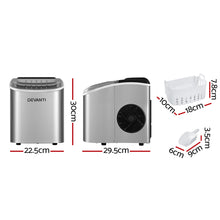 Load image into Gallery viewer, Devanti 12kg Ice Maker Machine w/Self Cleaning Portable Ice Cube Tray 2L White
