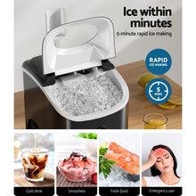 Load image into Gallery viewer, Devanti Portable Ice Maker Machine Nuggetc Ice Cube 15kg Bar Countertop
