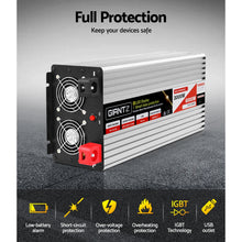 Load image into Gallery viewer, Giantz Power Inverter 3000W or 6000W Pure Sine Wave 12V-240V Camping Boat Caravan
