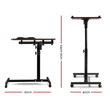 Load image into Gallery viewer, Artiss Laptop Table Desk Adjustable Stand - Walnut
