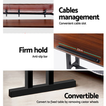 Load image into Gallery viewer, Artiss Twin Laptop Table Desk - Dark Wood
