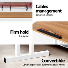 Load image into Gallery viewer, Artiss Twin Laptop Table Desk - Light Wood
