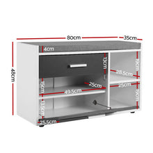 Load image into Gallery viewer, Artiss Shoe Cabinet Bench Shoes Storage Organiser Rack Wooden Cupboard Fabric Seat Adjustable Shelf

