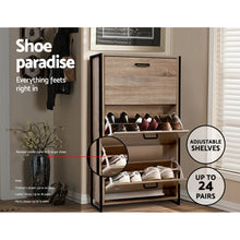 Load image into Gallery viewer, 24 Pairs Metal Frame Shoe Cabinet
