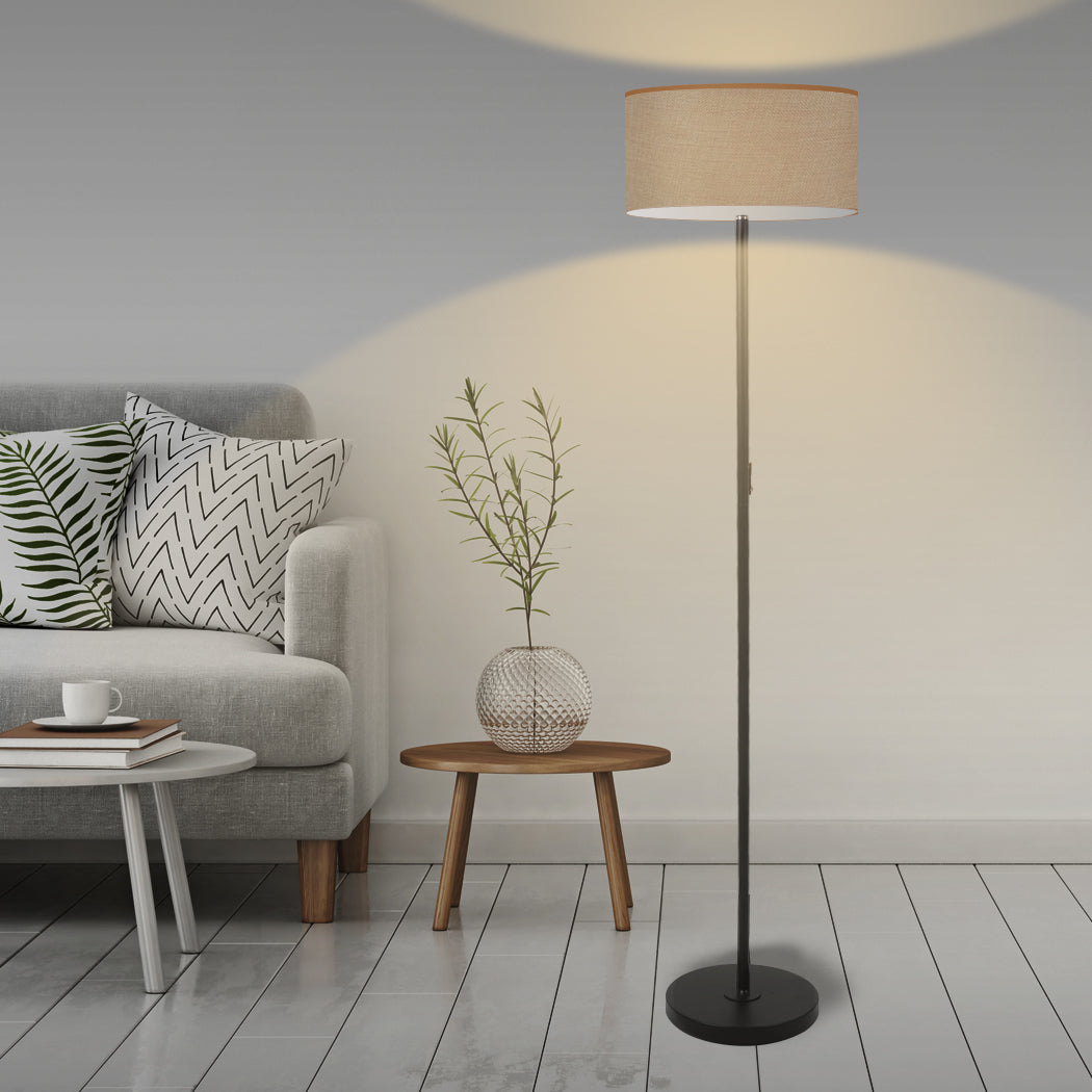 Modern Free Standing Classic Linen Fabric LED Floor Lamp