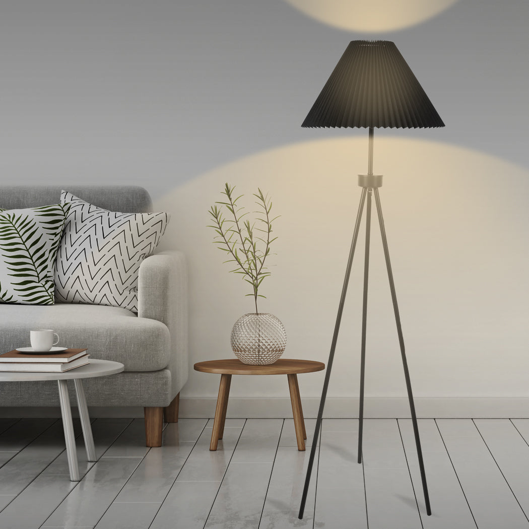Modern Free Standing Classic Linen Fabric LED Floor Lamp