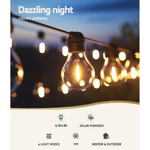 Load image into Gallery viewer, Jingle Jollys 17m Solar Festoon Lights Outdoor LED String Light Xmas Party 2pcs
