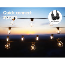 Load image into Gallery viewer, Jingle Jollys 17m Solar Festoon Lights Outdoor LED String Light Xmas Party 2pcs
