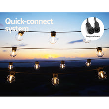 Load image into Gallery viewer, Jingle Jollys 17m Solar Festoon Lights Outdoor LED String Light Christmas 2 Pack
