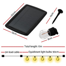 Load image into Gallery viewer, Jingle Jollys 17m Solar Festoon Lights Outdoor LED String Light Party 2 Pack
