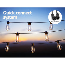 Load image into Gallery viewer, Jingle Jollys 50m Solar Festoon Lights Outdoor LED String Light Xmas Party Decor
