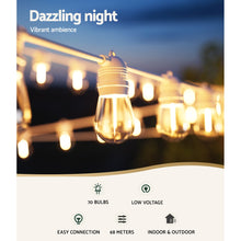 Load image into Gallery viewer, Jingle Jollys 68M LED Festoon Light Outdoor String Light Christmas Wedding Party
