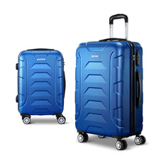 Load image into Gallery viewer, Wanderlite 2pc Luggage Travel Sets Suitcase Trolley TSA Lock Blue
