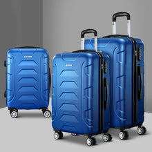 Load image into Gallery viewer, Wanderlite 3pc Luggage Travel Sets Suitcase Trolley TSA Lock Blue
