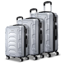 Load image into Gallery viewer, Wanderlite 3pc Luggage Travel Sets Suitcase Trolley TSA Lock Silver
