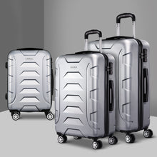 Load image into Gallery viewer, Wanderlite 3pc Luggage Travel Sets Suitcase Trolley TSA Lock Silver
