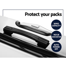 Load image into Gallery viewer, Wanderlite 2pc Luggage Trolley Set Suitcase Travel TSA Hard Case White
