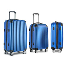 Load image into Gallery viewer, Wanderlite 3pcs Luggage Set Travel Suitcase Storage Organiser TSA lock Blue
