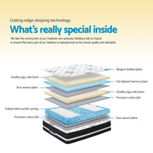 Load image into Gallery viewer, Giselle Bedding Donegal Euro Top Cool Gel Pocket Spring Mattress 34cm Thick – Single
