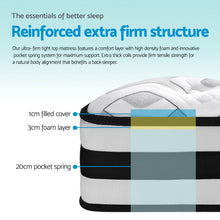 Load image into Gallery viewer, Giselle Bedding Rumba Tight Top Pocket Spring Mattress 24cm Thick – Queen
